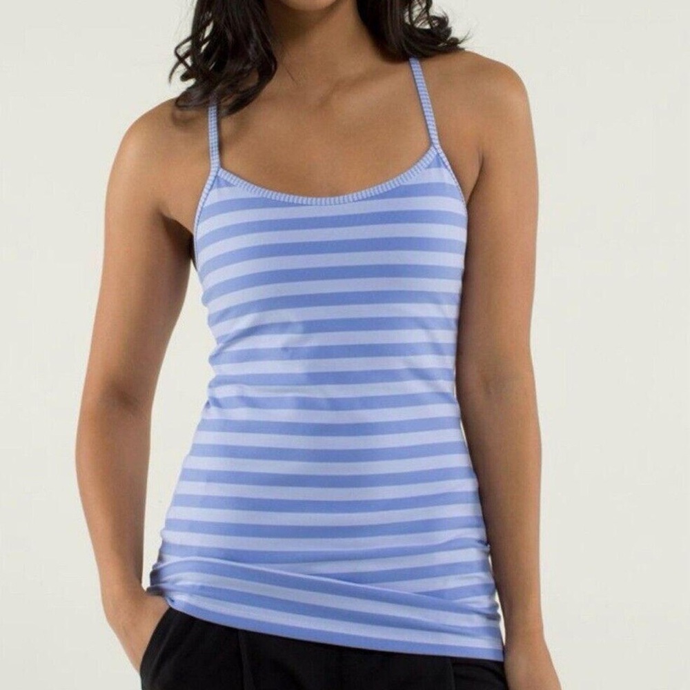 Rare Lululemon Blue Striped Tank Top